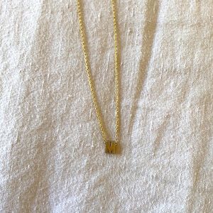 Gold look “M” Charm Necklace